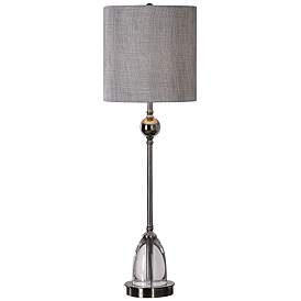 Image2 of Uttermost Gallo 32 1/2" High Crystal and Nickel Tall Goblet Table Lamp