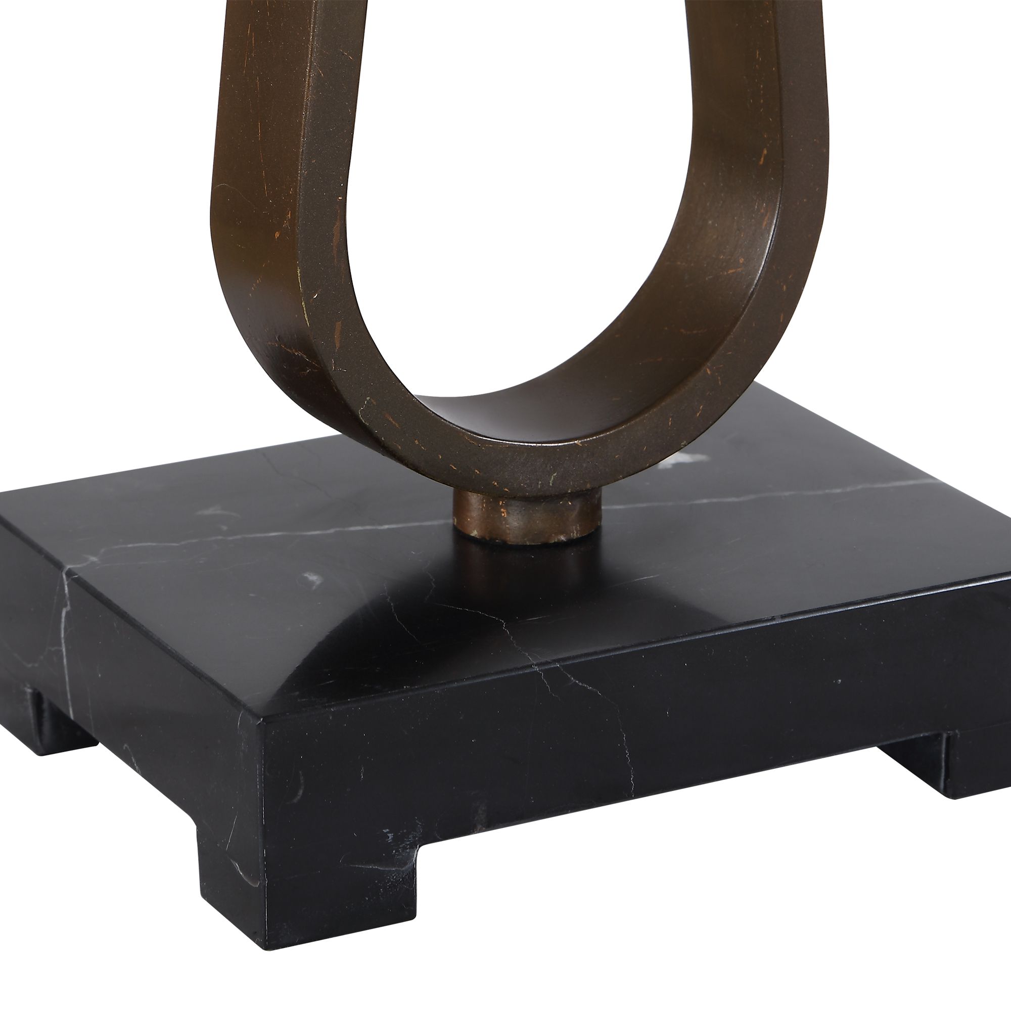 Image 7 Uttermost Galloway 30 3/4" Bronze Metal w/Black Marble Table Lamp more views
