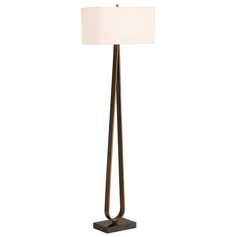Image 1 Uttermost Galloway 64 3/4" Dark Bronze Metal Floor Lamp