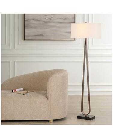 Uttermost Galloway 64 3/4" Dark Bronze Metal Floor Lamp