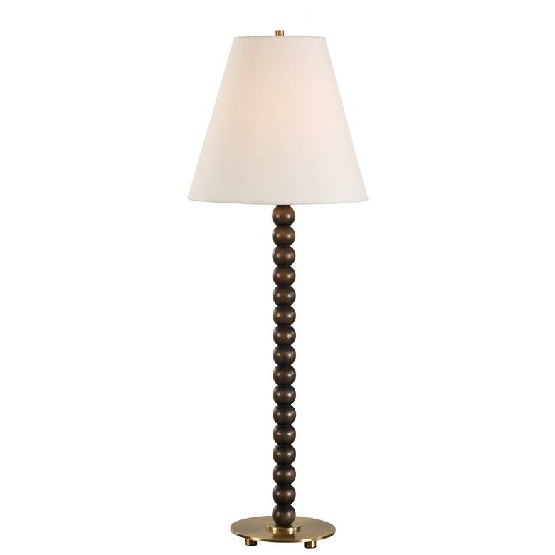 Image 2 Uttermost Gallus 34" Dk Walnut Sphere Table Lamp