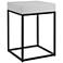 Uttermost Gambia 14"W Aged Black Accent Table w/ Marble Top
