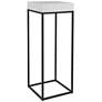 Uttermost Gambia 36" High Black and Marble Plant Stand Table