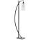 Uttermost Gateway Matte Black Metal Arc Floor Lamp
