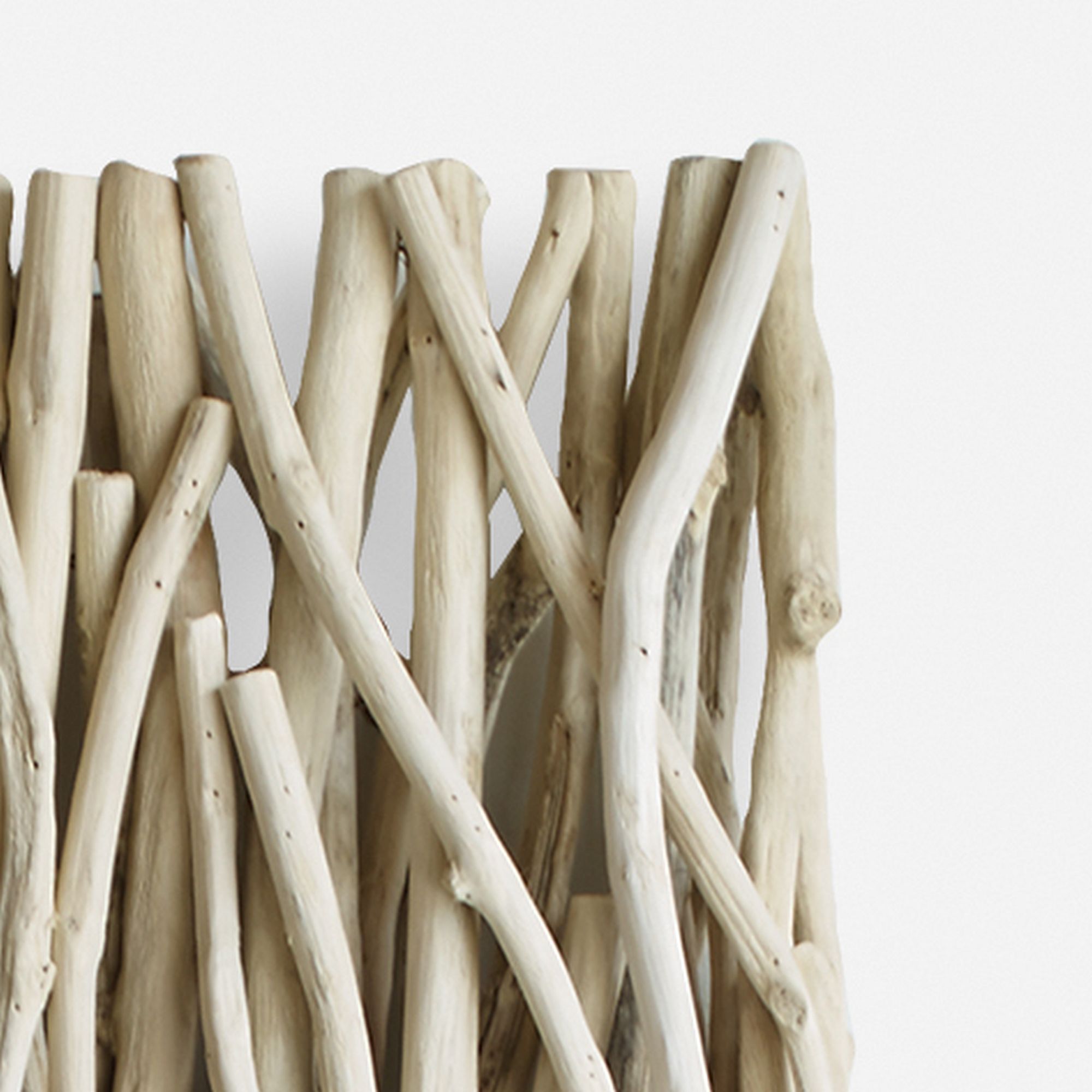 Uttermost Gathered 49" x 19" Bleached Teak Wood Wall Decor in scene