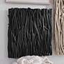 2_Uttermost Gathered Black Teak 24" Square Wall Art