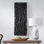 2_Uttermost Gathered Black Teak 49" High Wood Wall Decor