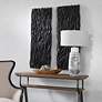 5_Uttermost Gathered Black Teak 49" High Wood Wall Decor more views
