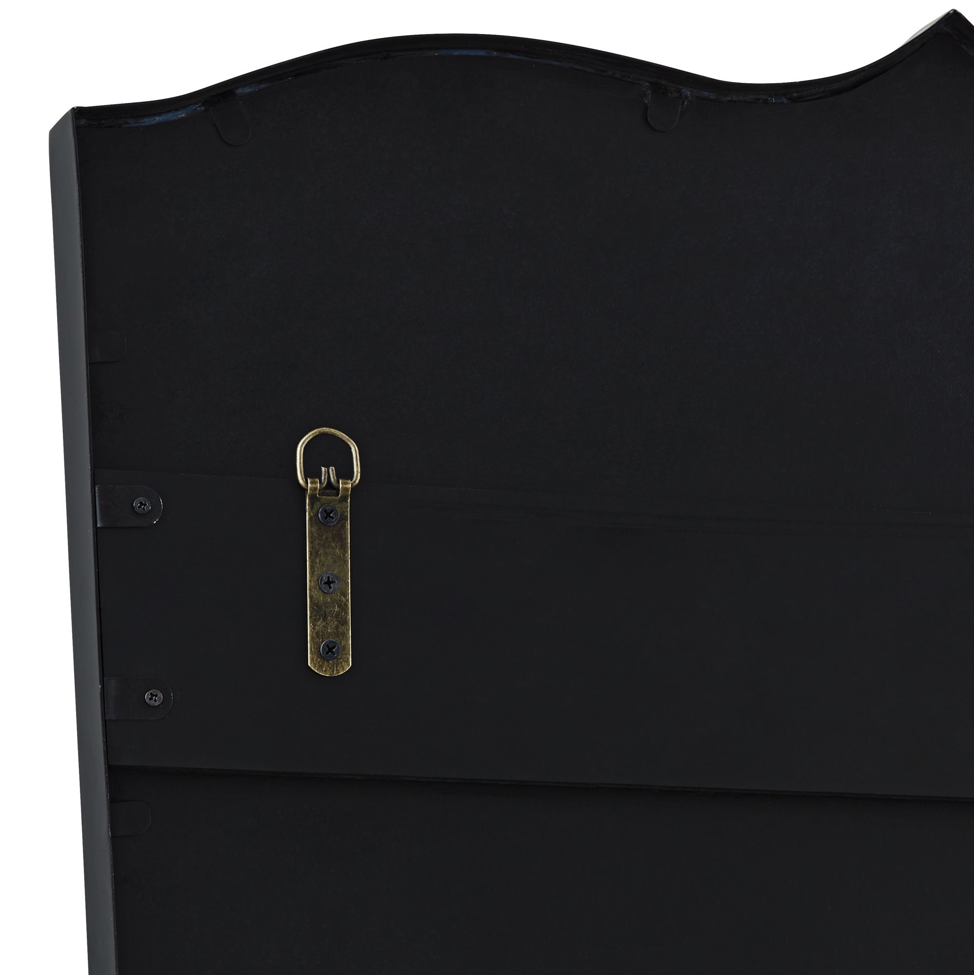 Image 4 Uttermost Gaylia Satin Black 27" x 36 3/4" Curve Top Mirror more views