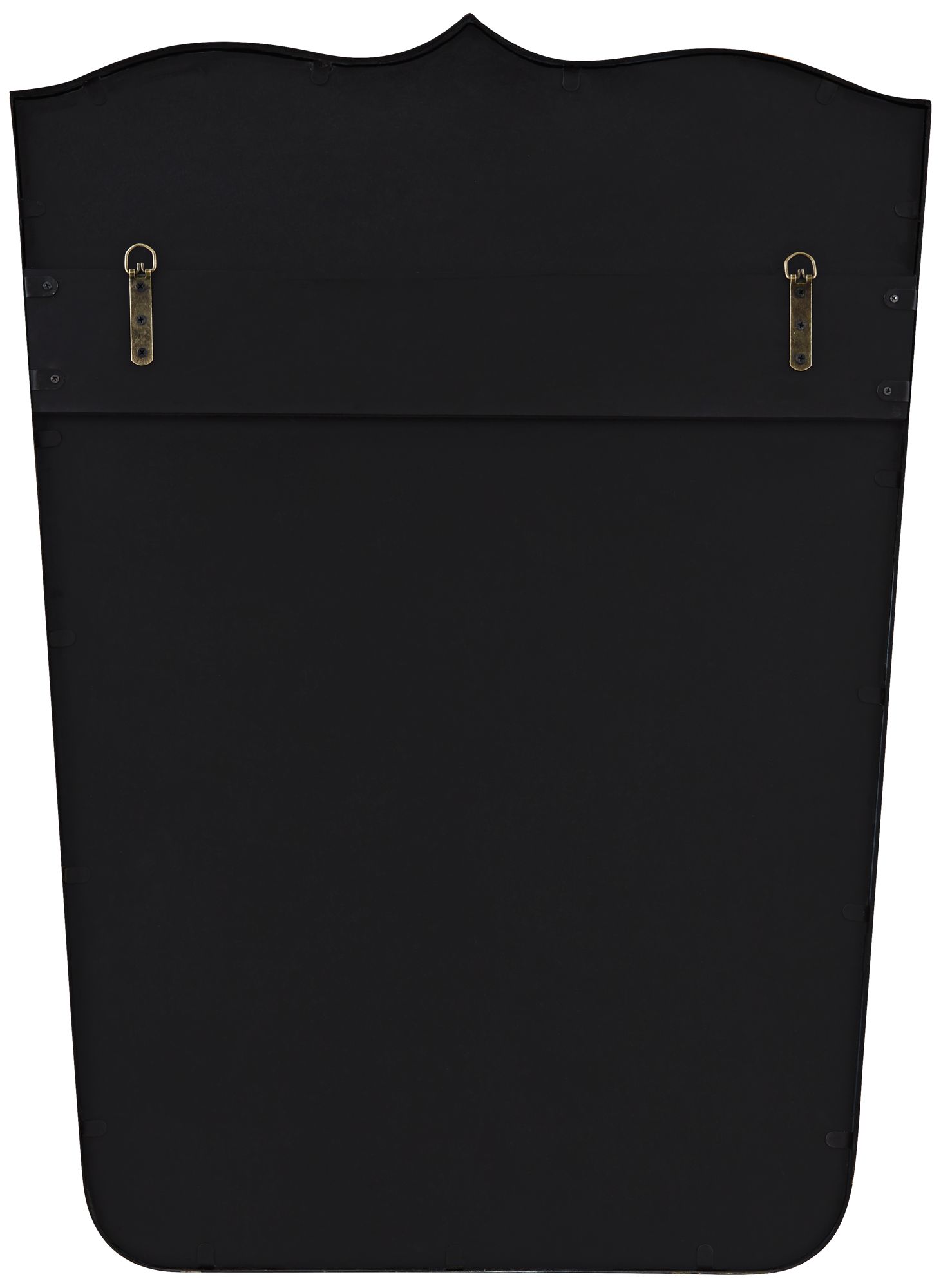 Image 6 Uttermost Gaylia Satin Black 27" x 36 3/4" Curve Top Mirror more views