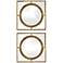 Uttermost Gaza Gold 18 1/4" x 18" Wall Mirrors Set of 2