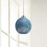 Uttermost Gemblue 9 1/4" Blue Aqua Art Glass Mini Pendant Light