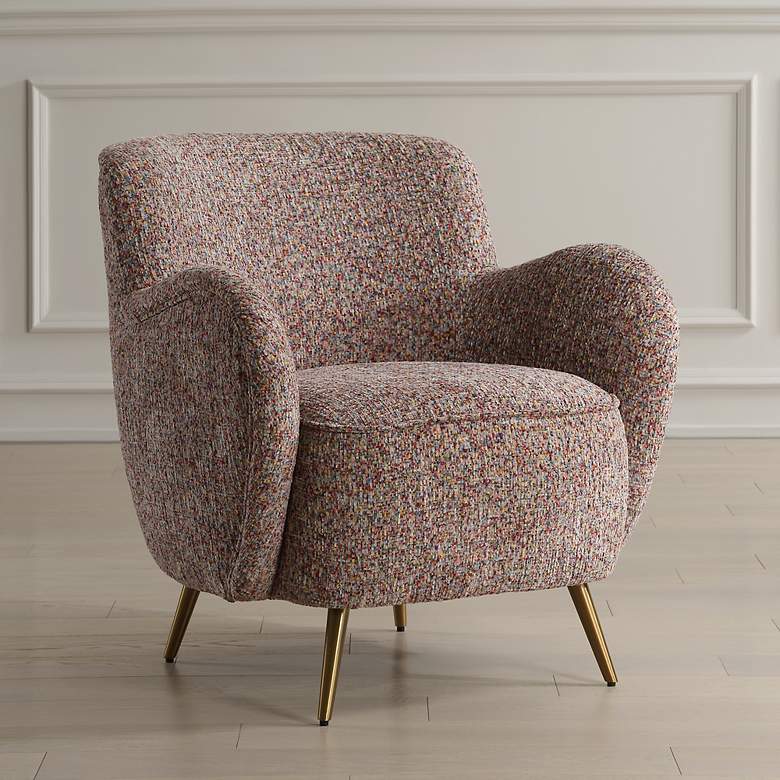Image 1 Uttermost Gemstone Confetti Upholstered Accent Chair