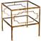 Uttermost Genell Gold Leafed Iron Cube Accent Table