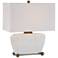 Uttermost Genessy White Marble Accent Table Lamp