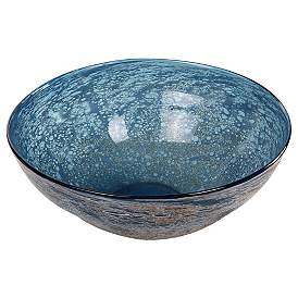 Image5 of Uttermost Genovesa Aqua Blue Art Glass Decorative Bowl more views
