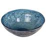 5_Uttermost Genovesa Aqua Blue Art Glass Decorative Bowl more views