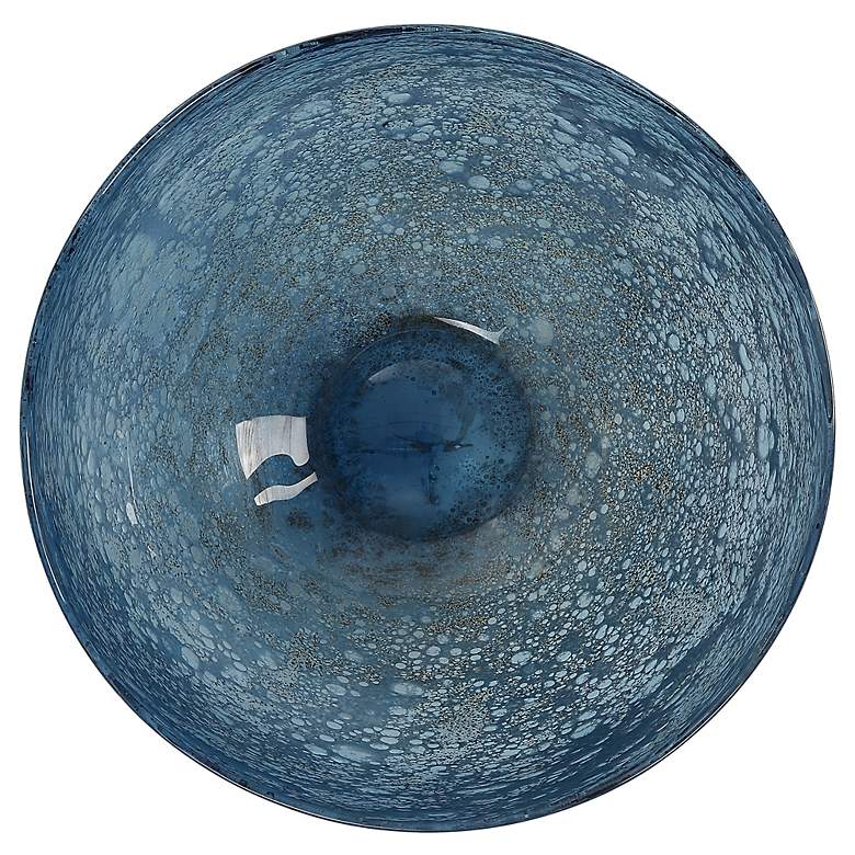 Image 6 Uttermost Genovesa Aqua Blue Art Glass Decorative Bowl more views
