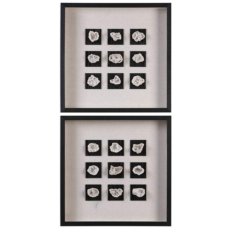 Image 2 Uttermost Geode Shadow Box 21 3/4" Square Framed Wall Art