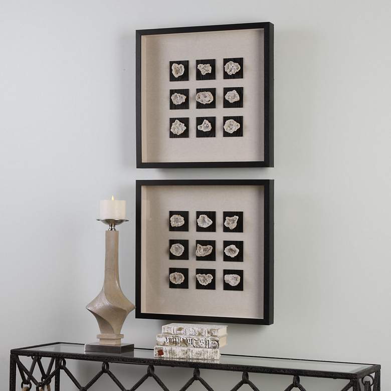 Image 3 Uttermost Geode Shadow Box 21 3/4" Square Framed Wall Art more views