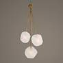 3_Uttermost Geodesic 14" Wide Antique Brass 3-Light Pendant more views