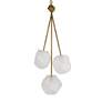 4_Uttermost Geodesic 14" Wide Antique Brass 3-Light Pendant more views