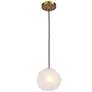 Uttermost Geodesic 8"W Frosted Geometric Glass Mini Pendant