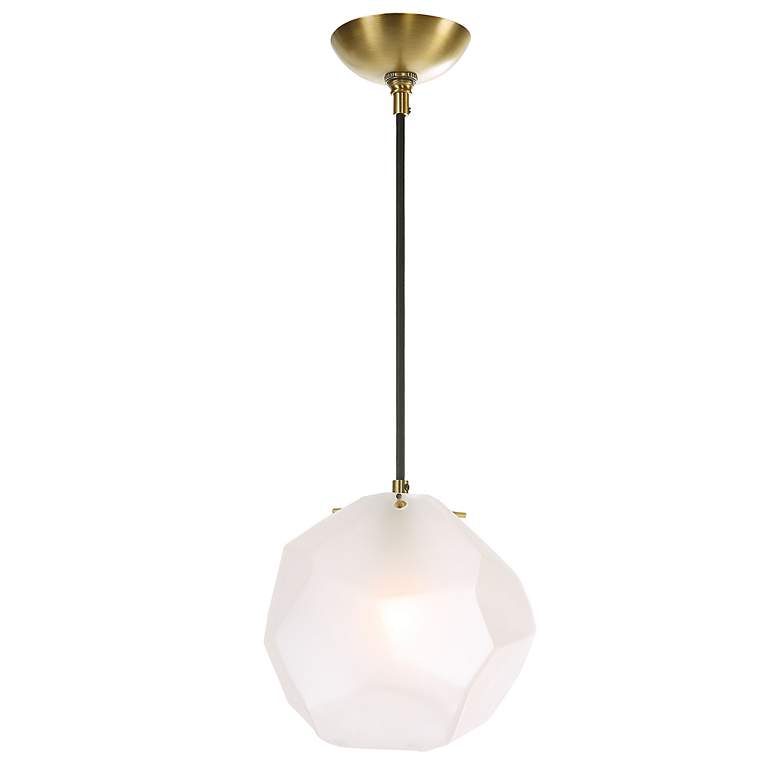 Image 3 Uttermost Geodesic 8"W Frosted Geometric Glass Mini Pendant more views