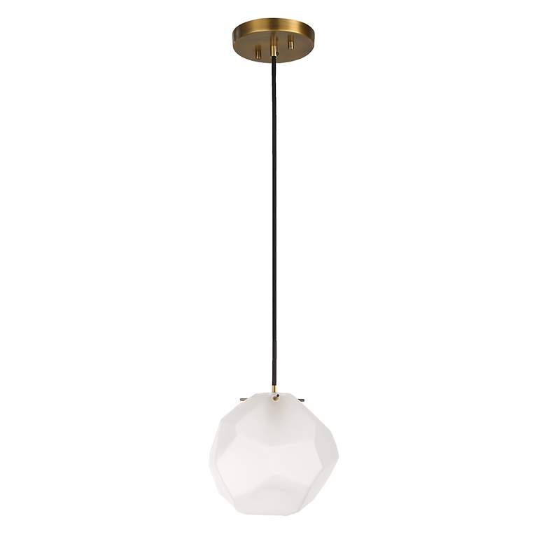 Image 4 Uttermost Geodesic 8"W Frosted Geometric Glass Mini Pendant more views
