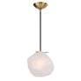 Uttermost Geodesic 8"W Frosted Geometric Glass Mini Pendant