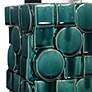 Uttermost Geometry 31" Deep Emerald Green Glaze Ceramic Table Lamp