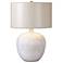 Uttermost Georgios 23 1/4" Distressed Aged Ivory Ceramic Table Lamp