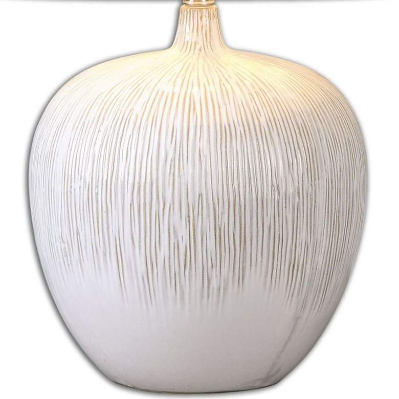 Image 3 Uttermost Georgios 23 1/4" Distressed Aged Ivory Ceramic Table Lamp more views