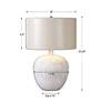 5_Uttermost Georgios 23 1/4" Distressed Aged Ivory Ceramic Table Lamp more views