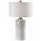 Uttermost Georgios 28 1/2" Aged White Ceramic Cylindrical Table Lamp