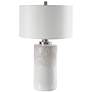 3_Uttermost Georgios 28 1/2" Aged White Ceramic Cylindrical Table Lamp more views
