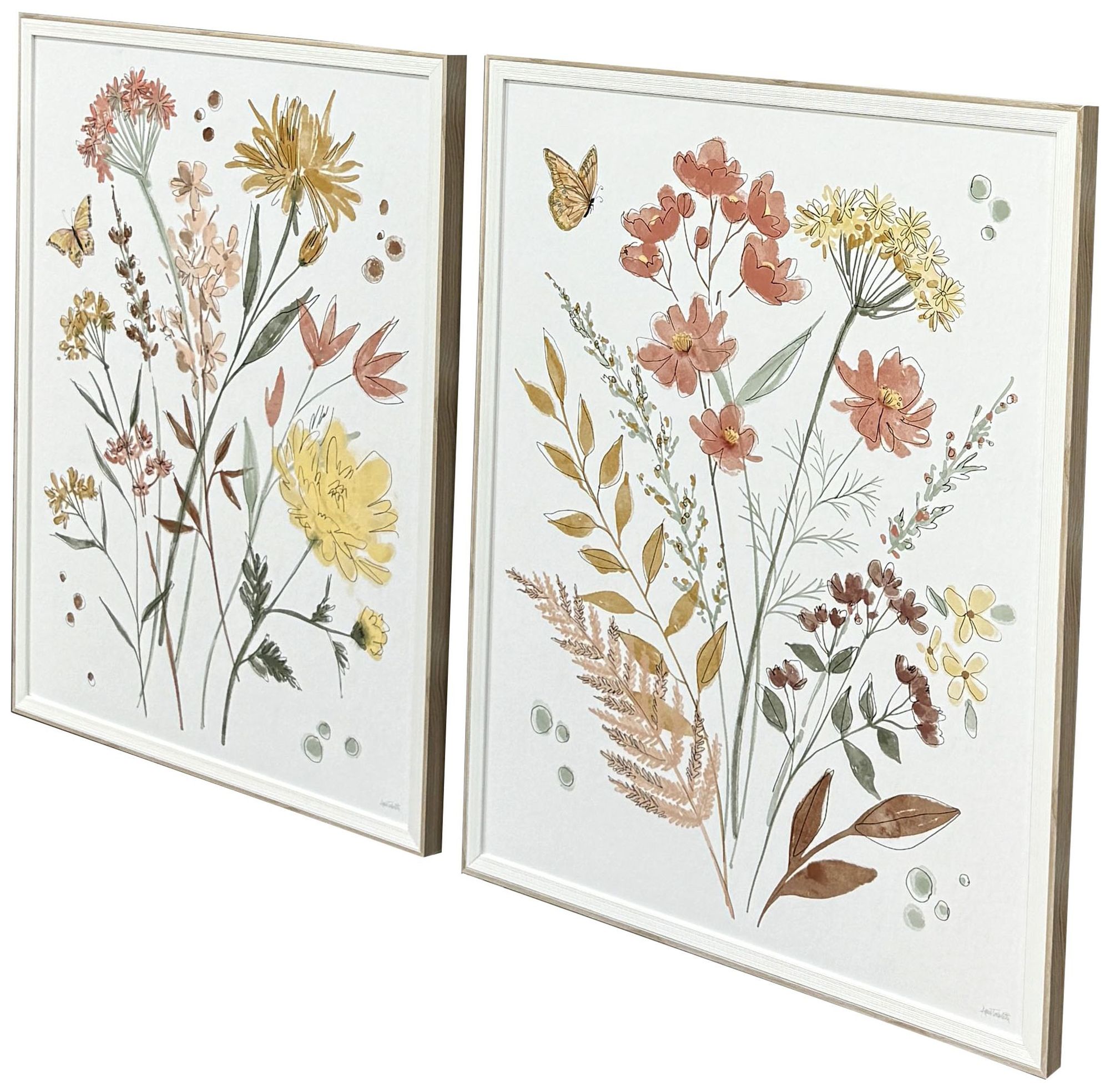 Image 2 Uttermost Geranium And Ginger 41 3/8" Square Framed Canvas more views