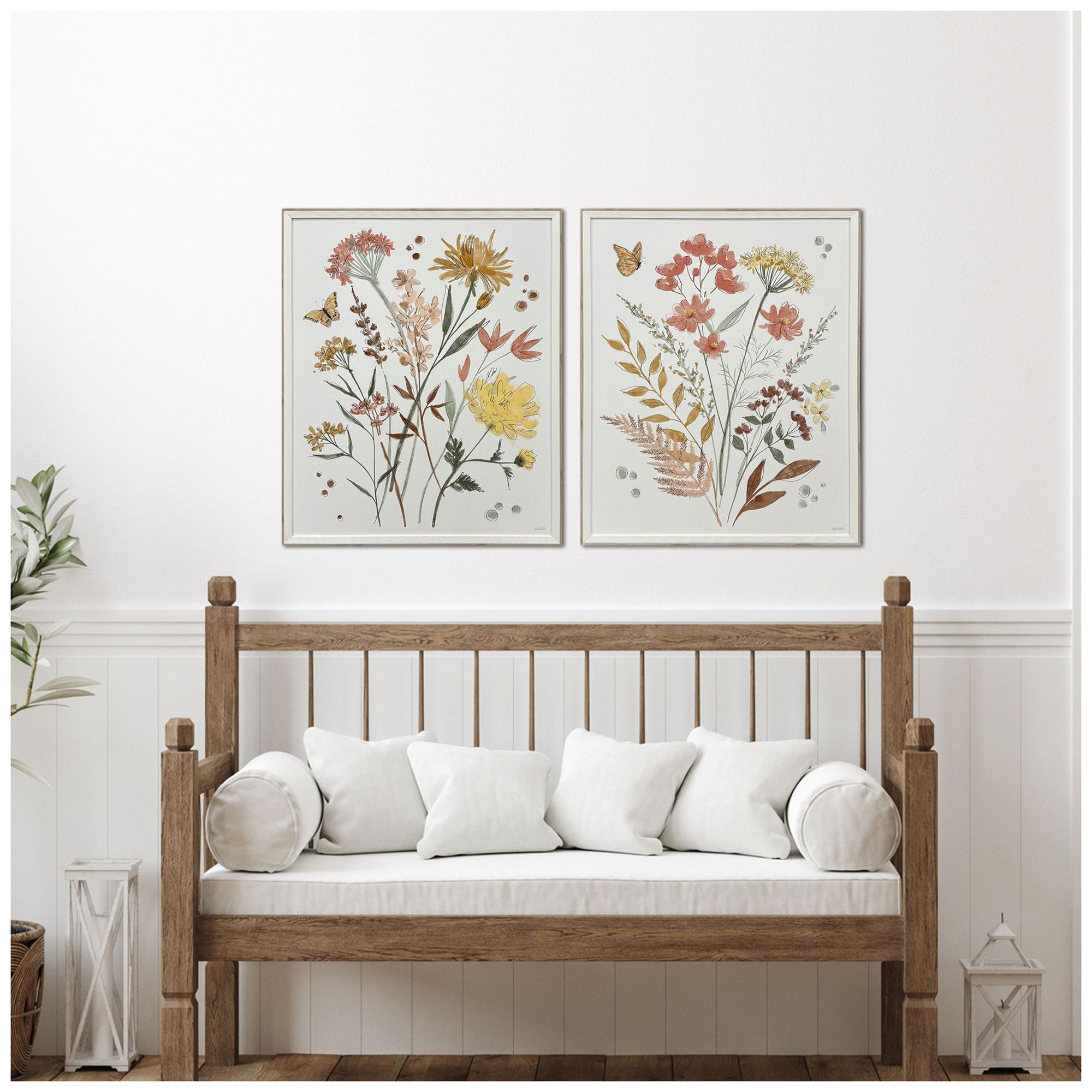 Image 4 Uttermost Geranium And Ginger 41 3/8" Square Framed Canvas more views