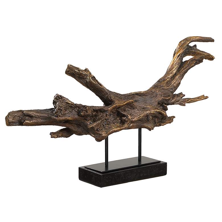 Image 2 Uttermost Gilded Branch 25" Wide Dark Brown Sculpture