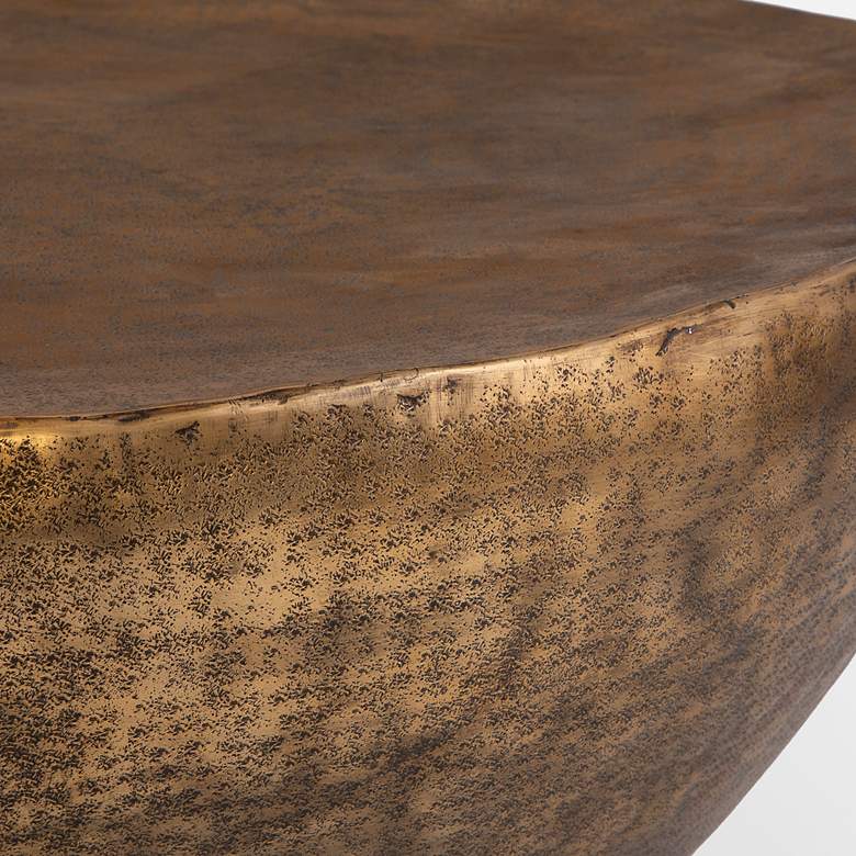 Image 4 Uttermost Gilded Dome 36" Wide Antique Gold Coffee Table more views