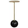 Uttermost Gimlet 22" High Marble and Brass Art Deco Modern Drink Table