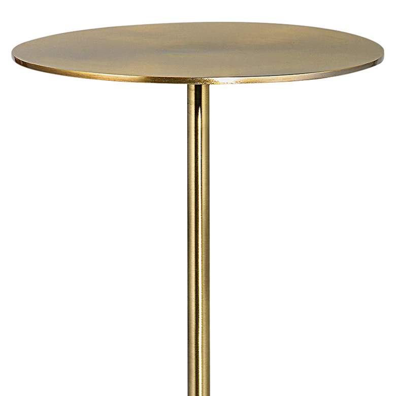 Image 3 Uttermost Gimlet 22" High Marble and Brass Art Deco Modern Drink Table more views