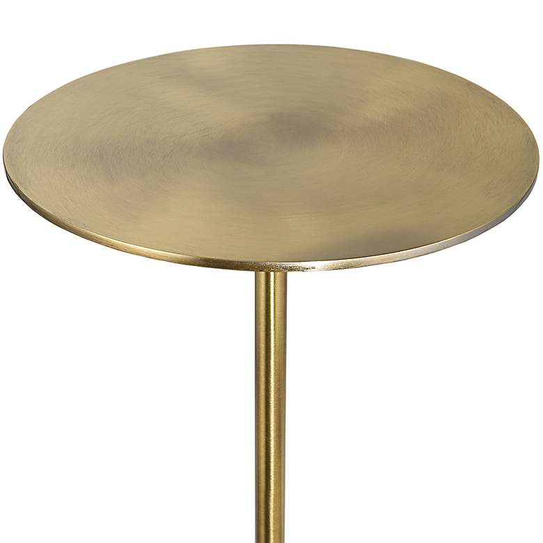 Image 4 Uttermost Gimlet 22" High Marble and Brass Art Deco Modern Drink Table more views
