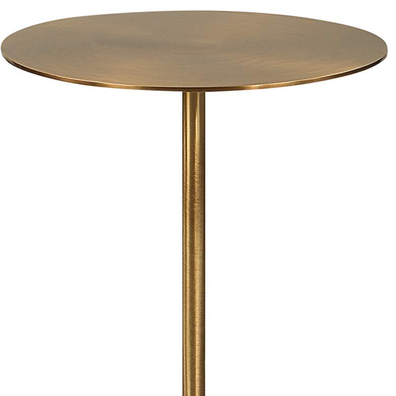 Image 3 Uttermost Gimlet 8 1/2" Wide Brass Round Drink Table more views