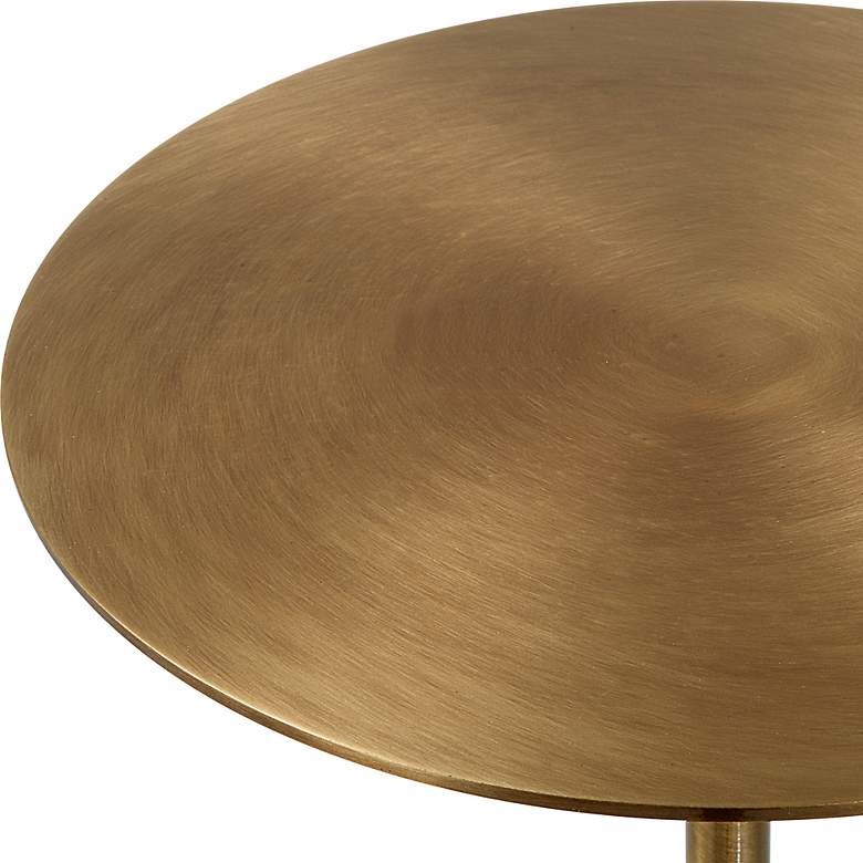 Image 5 Uttermost Gimlet 8 1/2" Wide Brass Round Drink Table more views