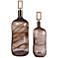 Uttermost Ginevra Brown Art Glass Bottles - Set of 2