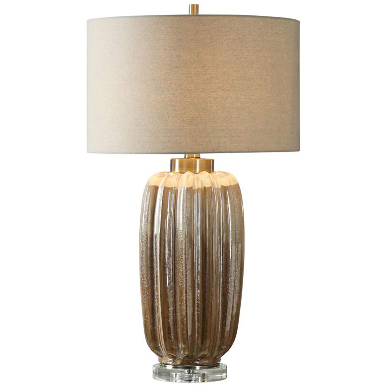 Image 2 Uttermost Gistova 29 3/4 inch Ivory and Rust Brown Ceramic Table Lamp