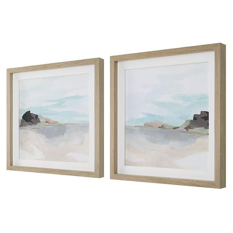 Image 4 Uttermost Glacial 22 3/4" Square 2-Piece Framed Wall Art Set more views
