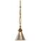 Uttermost Glam 8" Wide Antiqued Gold Leaf Mini Pendant