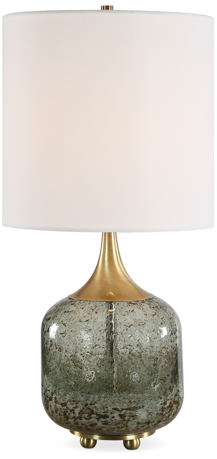 Uttermost Glenn 20 3/4" Green Translucent Glass Table Lamp